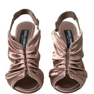 Dolce & Gabbana Satin Peep Toe Heels